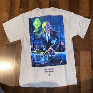 Megadeth Primitive Loud As Ever Graphic T-Shirt Gray Metal Band Mens Medium NWOT